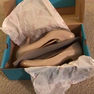 Jellypop brand Comfort Dress “Cayla” nude heels